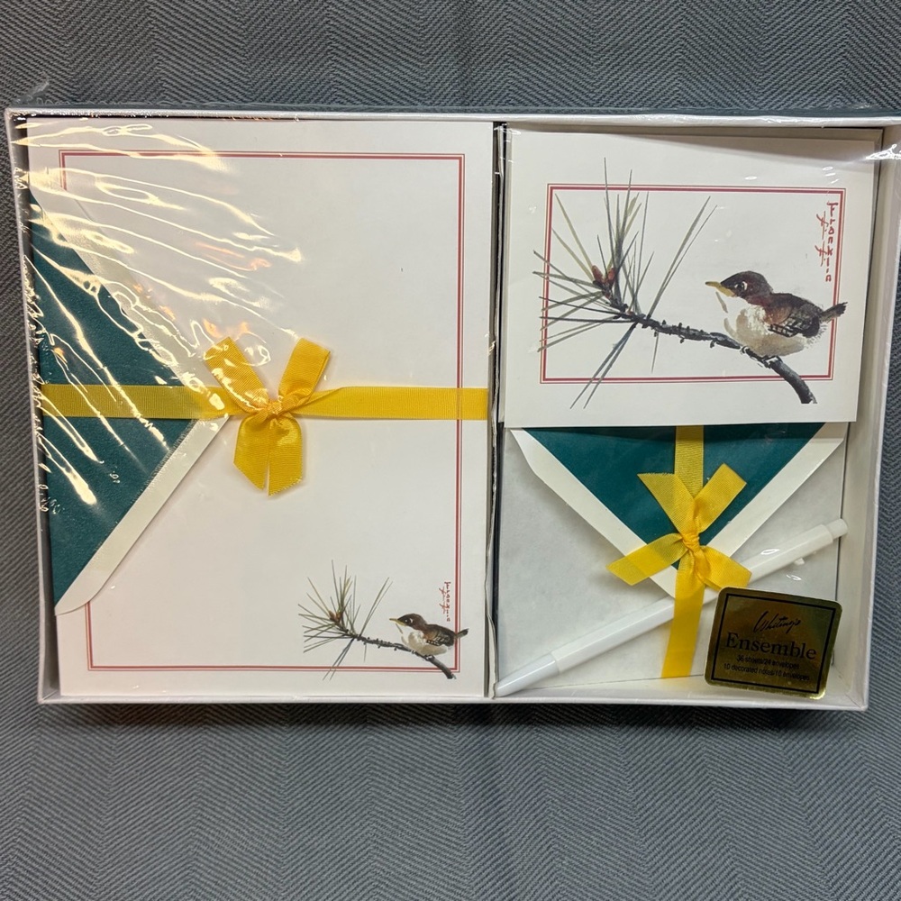 Vintage NWT Whiting’s stationary set 1991 picture of bird with the name Franklin